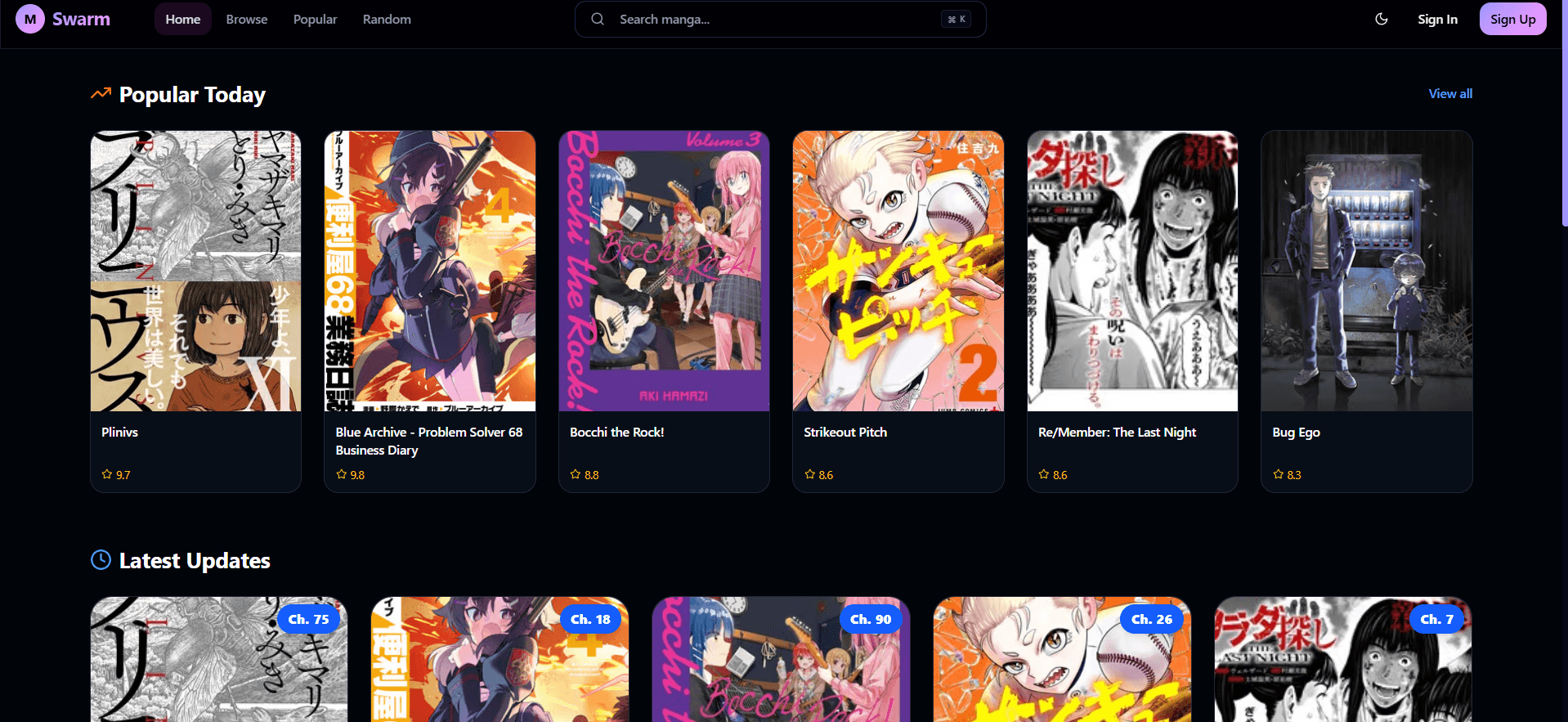 Manga Anima Website — Streamlined Reading and Community