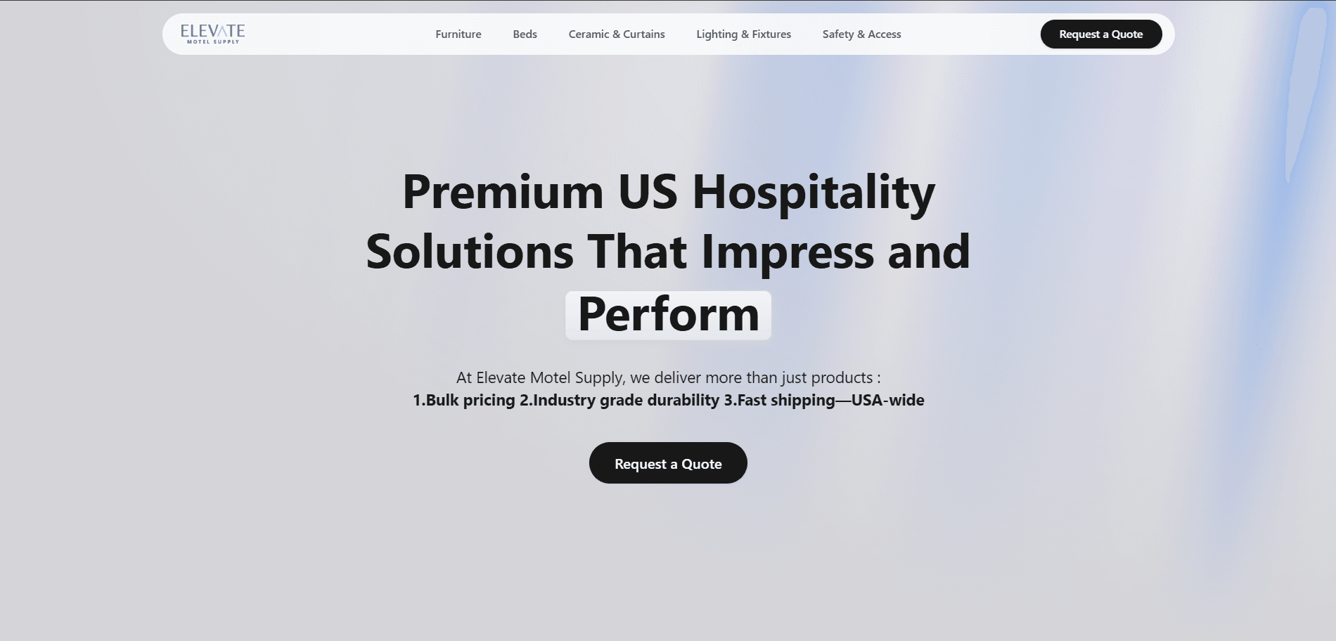 Elevate Motel Supply — Global Product Showcase with SEO-First Web